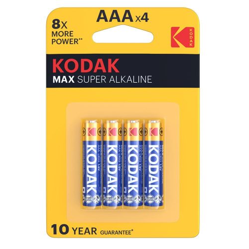 Microbaterie alcalină Kodak MAX cu durată lungă de viaţă AAA LR03 (1,5V) B4