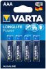 VARTA Longlife Power Micro baterie alcalină cu durată lungă de viaţă AAA B4