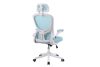 Scaun pivotant pentru birou, scaun ergonomic White-Menta