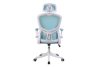 Scaun pivotant pentru birou, scaun ergonomic White-Menta
