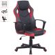 Scaun ZELUX gamer cu braţ în roşu - negru