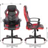 Scaun ZELUX gamer cu braţ în roşu - negru