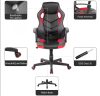 Scaun ZELUX gamer cu braţ în roşu - negru