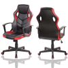 Scaun ZELUX gamer cu braţ în roşu - negru
