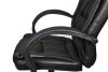 Scaun de birou executiv Premium Relax cu picioare şi cotieră cromate - negru