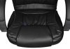 Scaun de birou executiv Premium Relax cu picioare şi cotieră cromate - negru