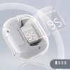 Căşti wireless Zelux, Bluetooth 5.3, reducere a zgomotului, afişaj, alb