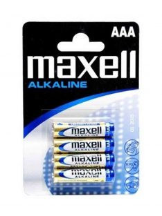 Microbaterie alcalină Maxell cu durată lungă de viaţă AAA (LR03) B4