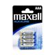 Microbaterie alcalină Maxell cu durată lungă de viaţă AAA (LR03) B4