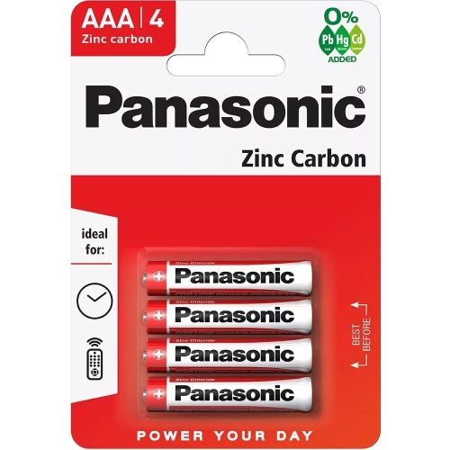 PANASONIC Zinc RED semi-durabil Micro Pencil Baterie AAA (R03) B4