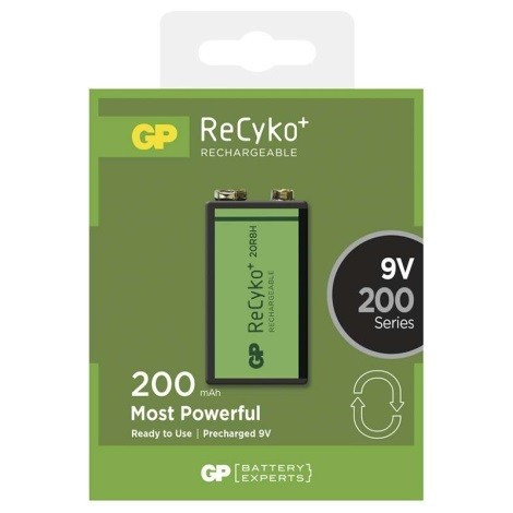 GP Ni-Mh Recyko + baterie 9V 200 mAh bl1
