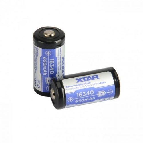 XTAR 16340 (CR123) 3.7V, 650 MAH PROTECŢIE BATERIE LI-ION
