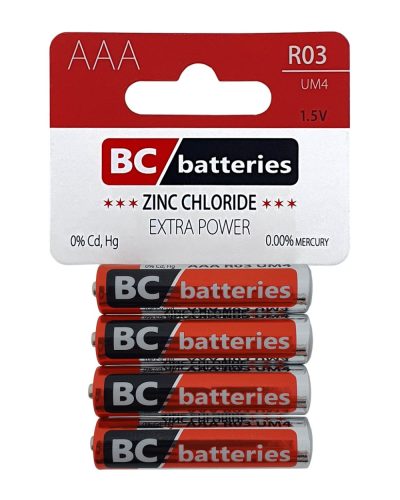 BC Extra Zinc Semiconductor Micro Baterie AAA R03 B4