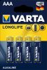 VARTA Longlife Baterie alcalină micro cu durată lungă de viaţă AAA B4