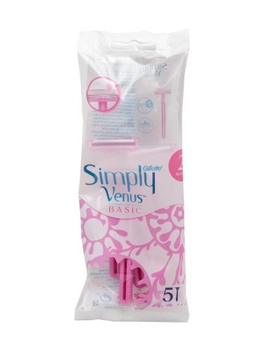 Aparat de ras de unică folosinţă Gillette pentru femei simply venus 2 (5 buc / p
