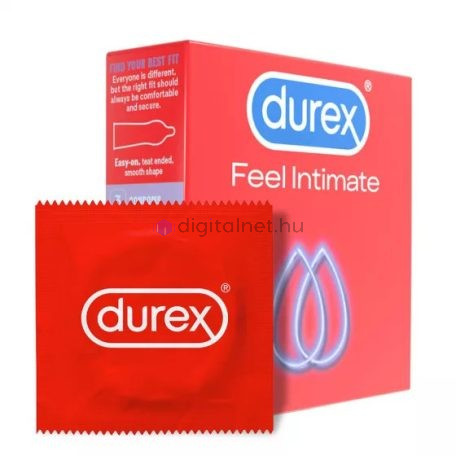 Prezervative Durex Feel Intimate, 3 bucăţi, ultra subţiri, cu lubrifiere suplime