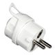 Plugvilla schuko împământat 16A, 250V, alb, IP20, pentru conectare sigură