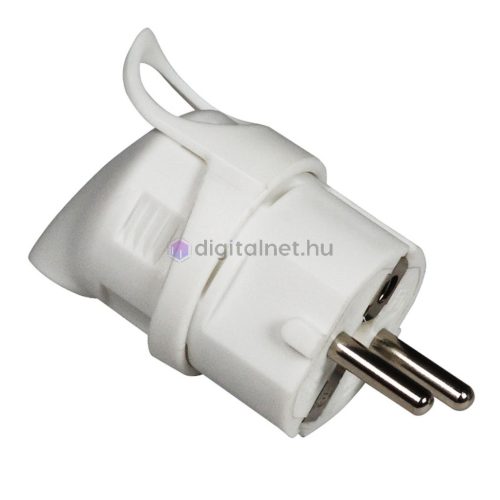 Plugvilla alb 90 grade, schuko 16 A