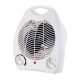 Ventilator electric alb cu încălzire radiantă
