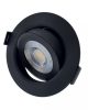 Plafonieră LED 7W - rotundă - negru mat