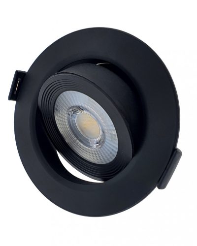 Plafonieră LED 7W - rotundă - negru mat