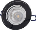 Plafonieră LED 7W - rotundă - negru lucios