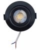 Plafonieră LED 7W - rotundă - negru lucios