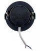 Plafonieră LED 7W - rotundă - negru lucios