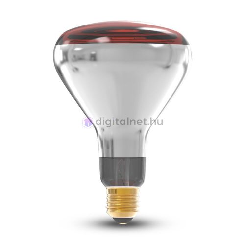 Bec infraroşu 250W E27 - lampă cu incandescenţă R125 semi roşie, reglabilă