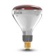 Bec infraroşu 250W E27 - lampă cu incandescenţă R125 semi roşie, reglabilă