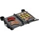 Grătar electric 2000W, 3 funcţii, plăci antiaderente, deschidere 180°, cu termos