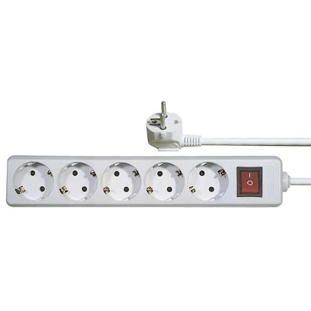 Extensie 5 prize 1,5m comutator 16A, cablu