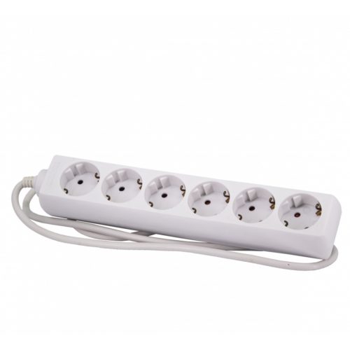 Prelungitor cu 6 prize, 5m, ştecăr Schuko, 16A, cablu 1,5mm2

