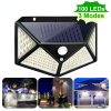 100 LED Solar Wall Light cu senzor de mişcare Erotic şi economisire a energiei