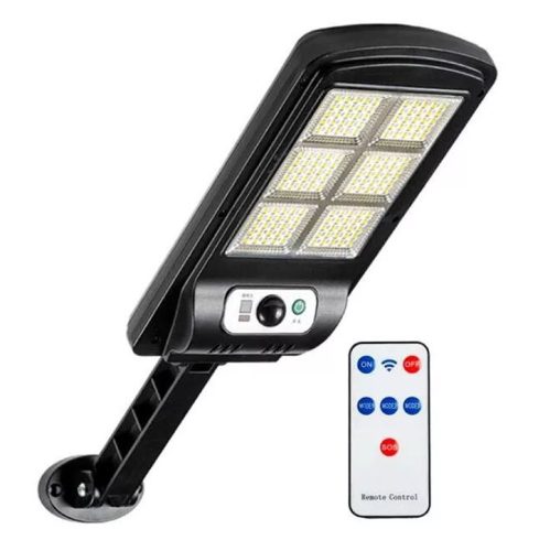 Lampă LED solară cu suport de perete, senzor de mişcare, telecomandă 200W