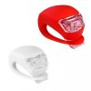 Set de lumini LED pentru biciclete cu capac din silicon oi baterii 2032 (roou, a