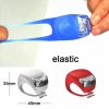 Set de lumini LED pentru biciclete cu capac din silicon oi baterii 2032 (roou, a