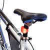 Set de lumini LED pentru biciclete cu capac din silicon oi baterii 2032 (roou, a