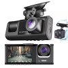 Kit cameră triplă pentru maşină, înregistrare 1080p şi cameră de mers înapoi
