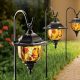 Tiffany LED lampă solară cu panou solar, lumină decorativă de grădină plug-in