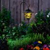 Tiffany LED lampă solară cu panou solar, lumină decorativă de grădină plug-in