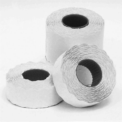 Bandă de stabilire a preţurilor Alb 2 rânduri (25x12mm) 1200pcs/roll