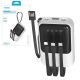 Power Bank Digital Display 8000 mAh 3 în 1 Tip-C, fulger, micro USB