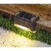 Lámpă solară de margine, montabilă pe trepte sau balustrade, impermeabilă, neagr
