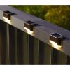 Lámpă solară de margine, montabilă pe trepte sau balustrade, impermeabilă, neagr