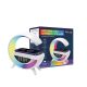 Încărcător wireless 5 în 1 - Bluetooth, ceas, difuzor, lampă RGB, alarmă