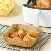 Hârtie de copt pentru friteuze - pentru cuptor fără ulei - pătrată - 20 cm - 100