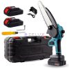 Ferăstrău cu lanţ cu acumulator cu lubrifiere, cu geantă + 2x acumulator 48V