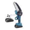 Ferăstrău cu lanţ cu acumulator cu lubrifiere, cu geantă + 2x acumulator 48V