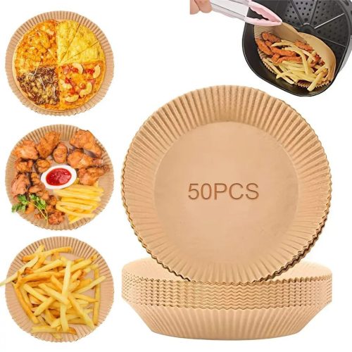 Hârtie de copt pentru cuptor cu aer cald rotundă 50 bucăţi - 23 cm